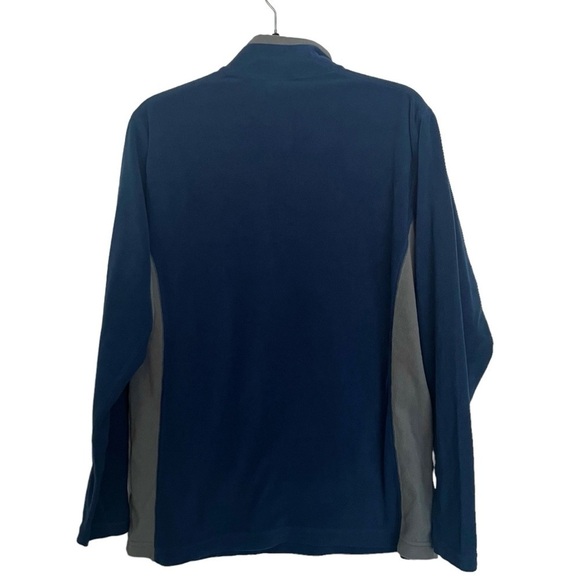 Columbia Blue Gray Half Zip Fleece Pullover Sweater Medium - Picture 2 of 10